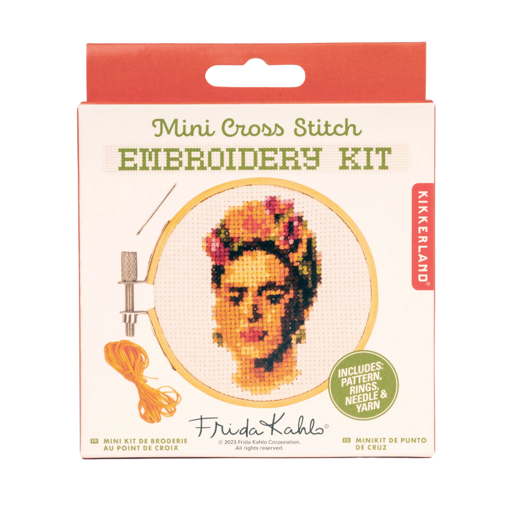 Frida Kahlo Mini Cross Stitch Embroidery Kit