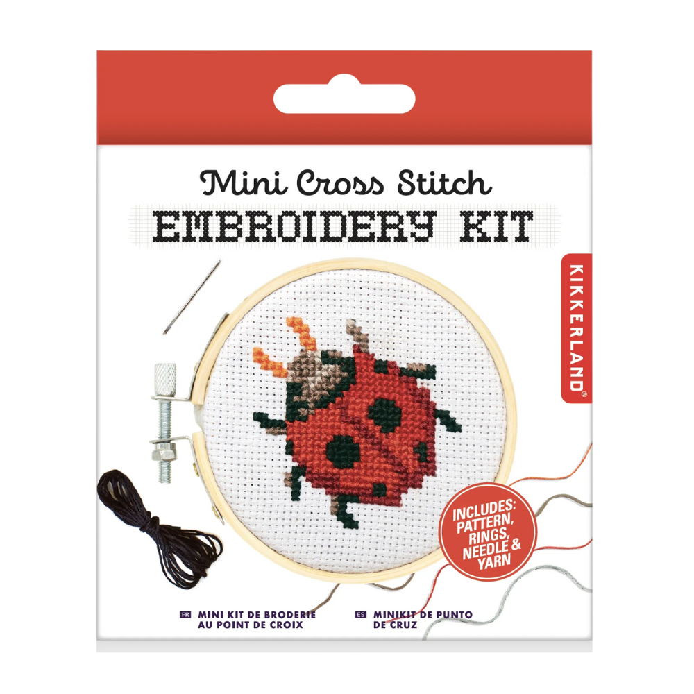 Ladybug Mini Cross Stitch Embroidery Kit