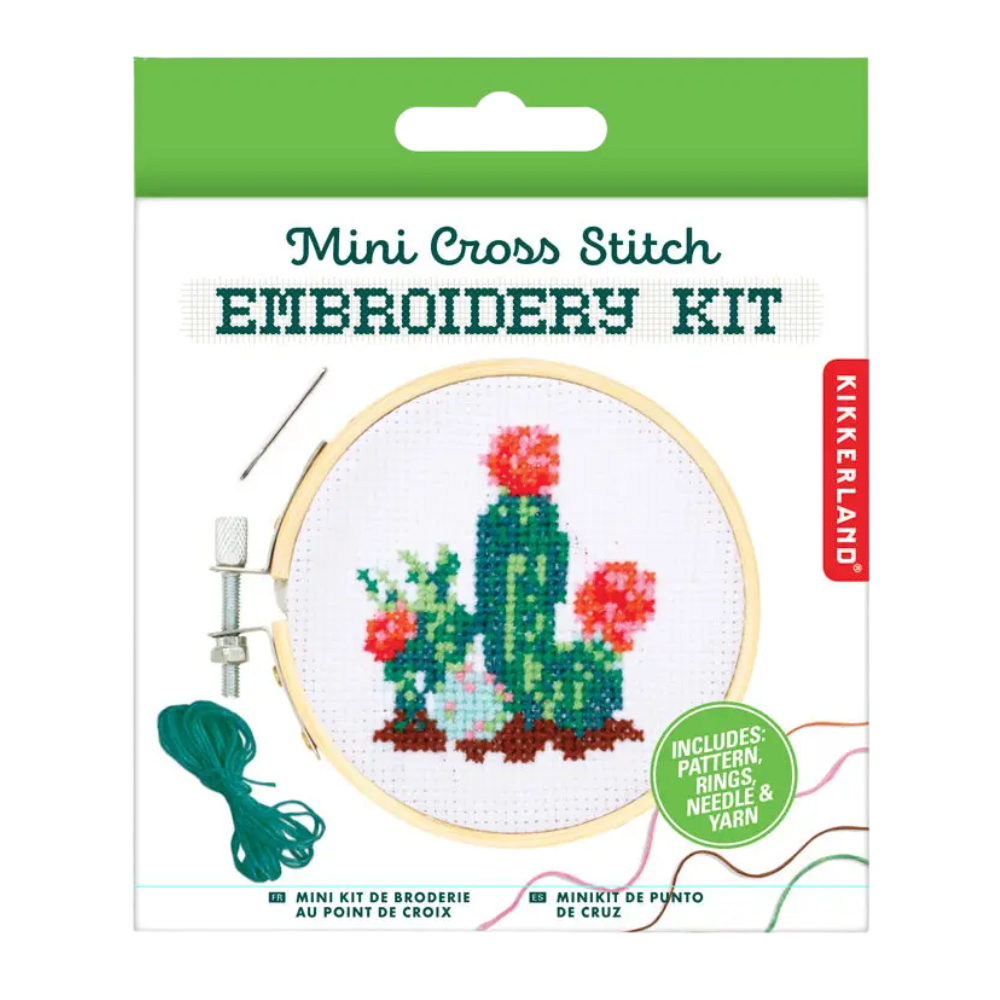 Cactus Mini Cross Stitch Embroidery Kit