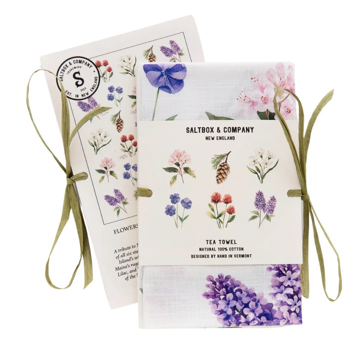 Flowers of New England Tea Towel