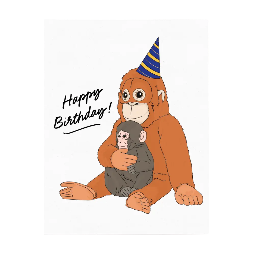 Punch the Monkey Birthday Card