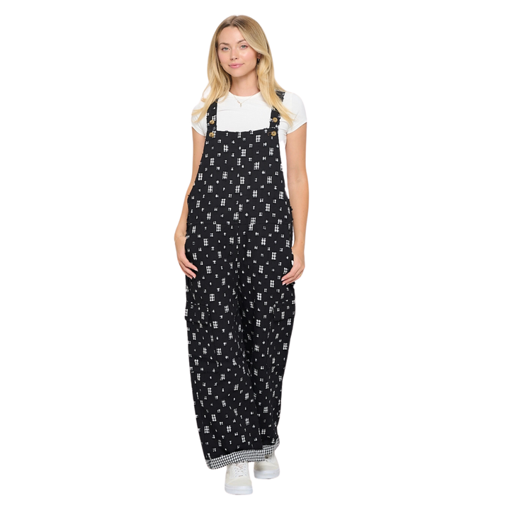 Patch All Over Cotton Overalls