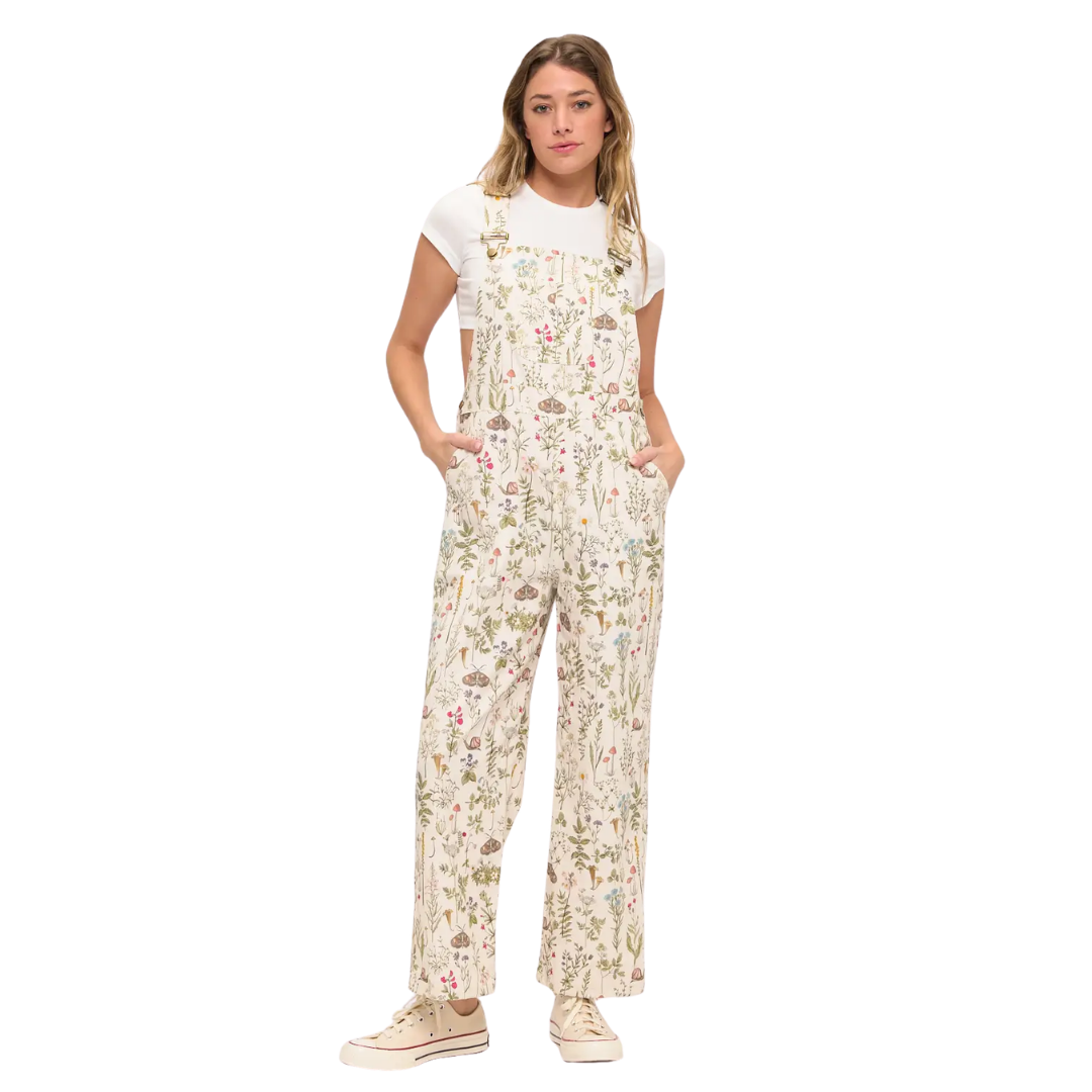 Moth and Meadow Floral Overalls