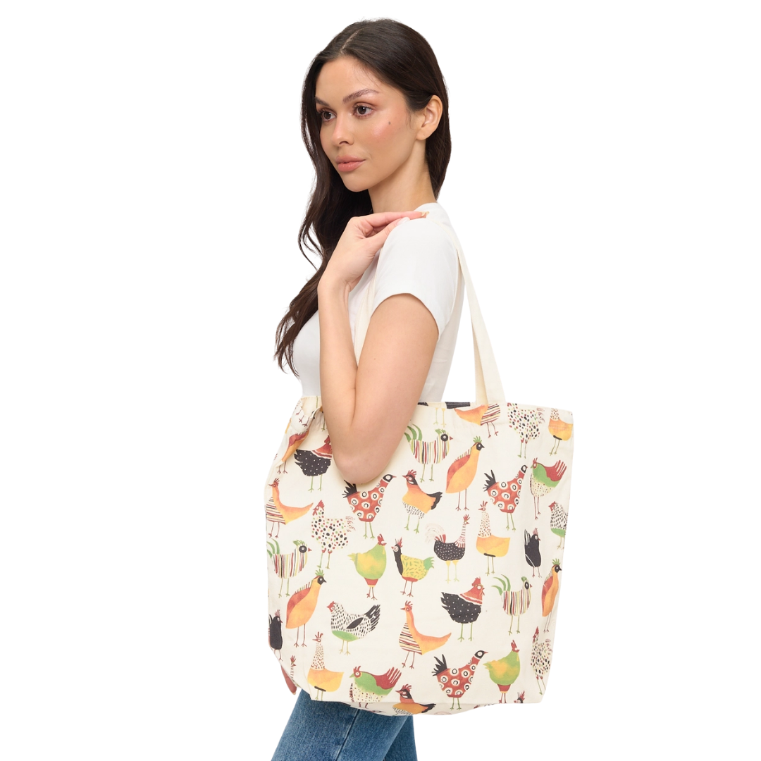Colorful Rooster Tote Bag