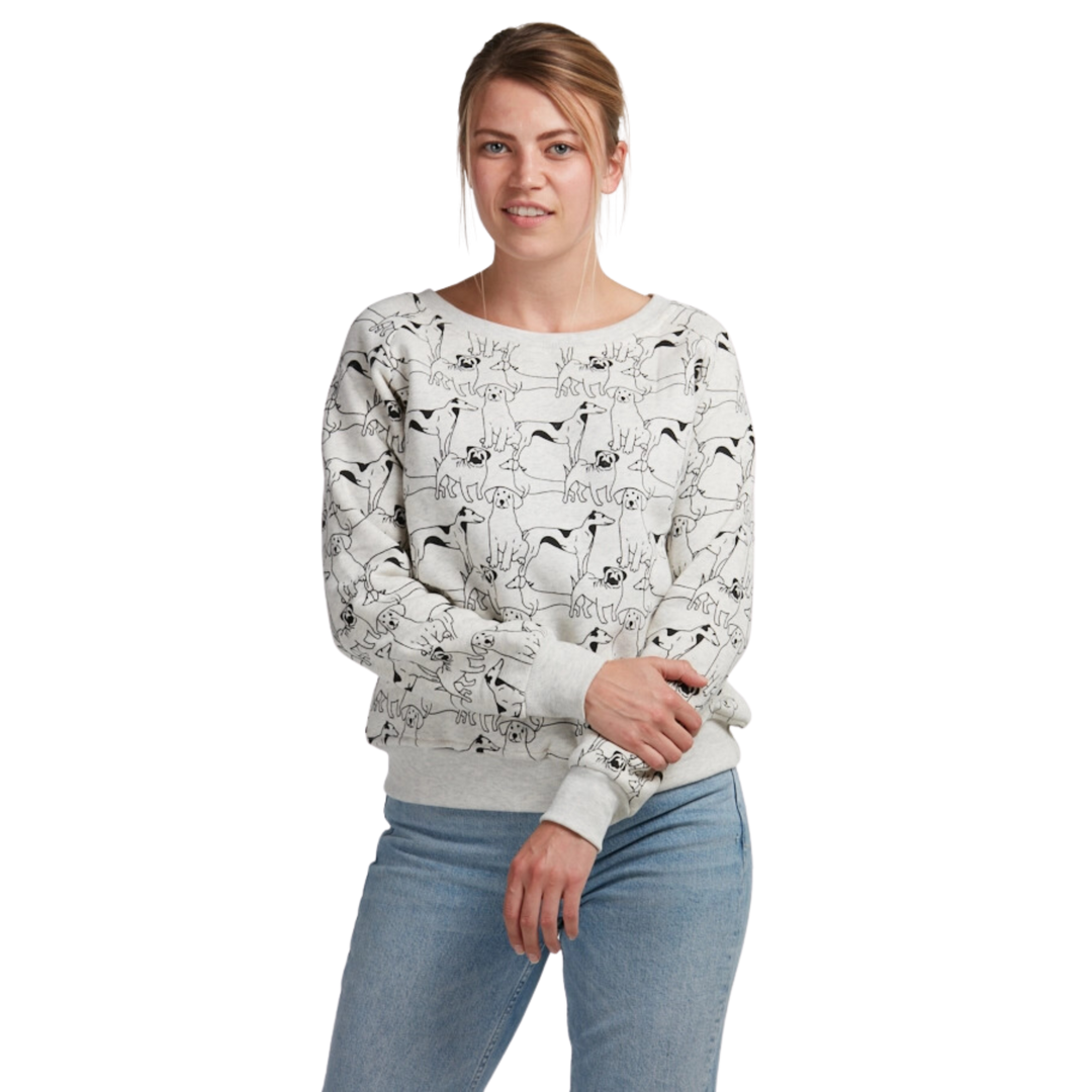 All Over Dog Print Sweatshirt