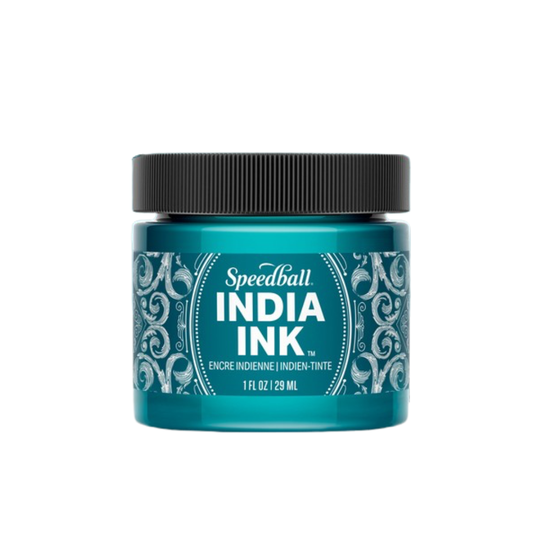 Speedball India Ink 1oz Teal Agate