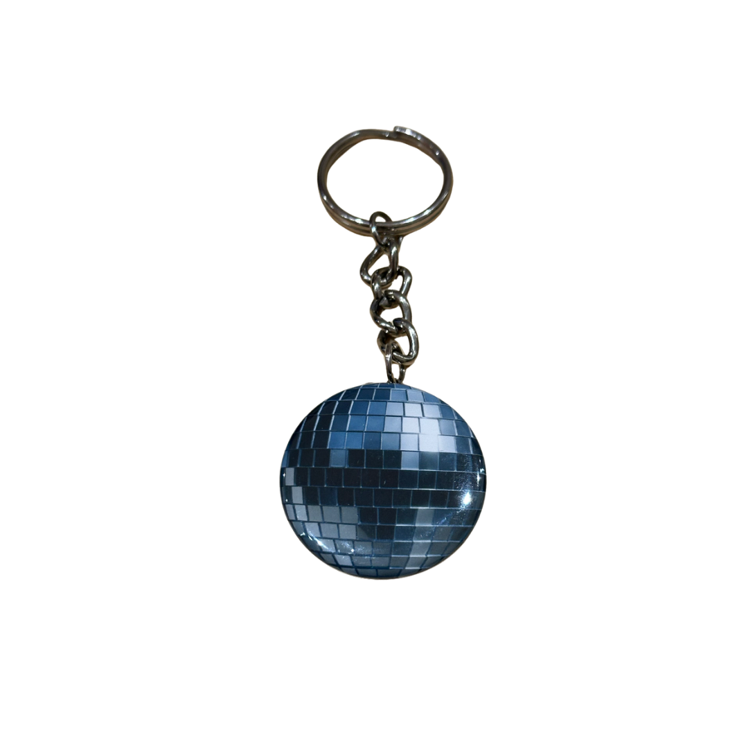 Disco Ball Dance Party Mirror Keychain