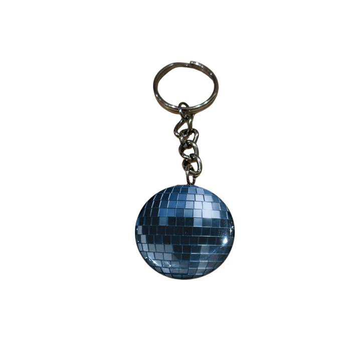 Disco Ball Dance Party Mirror Keychain