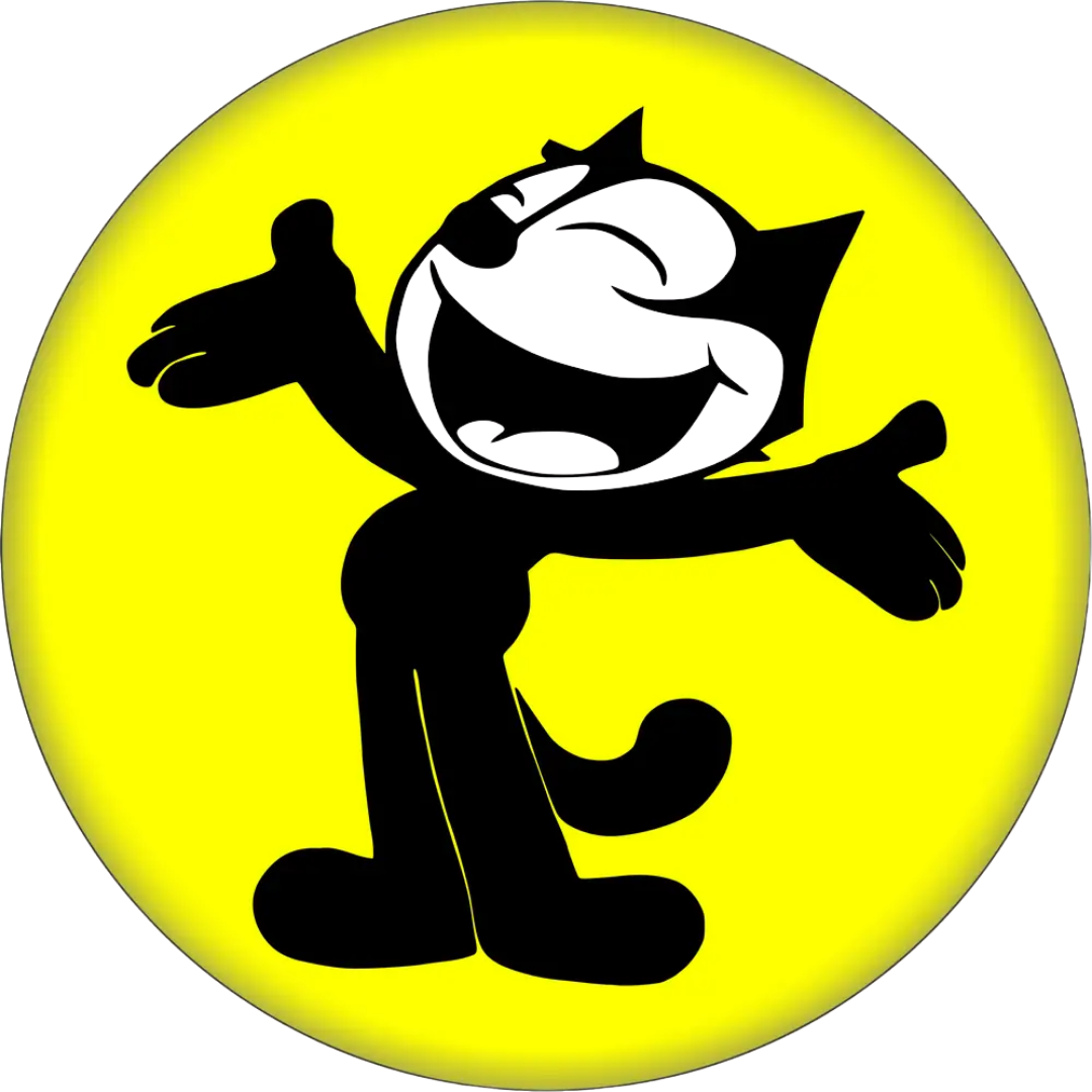 1.5” Button Felix the Cat