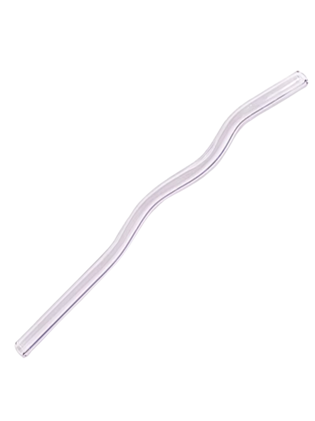 Reusable Wavy Glass Straw