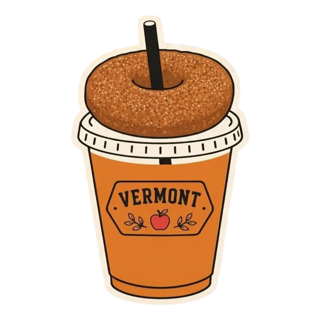 Vermont Apple Cider & Donut Sticker