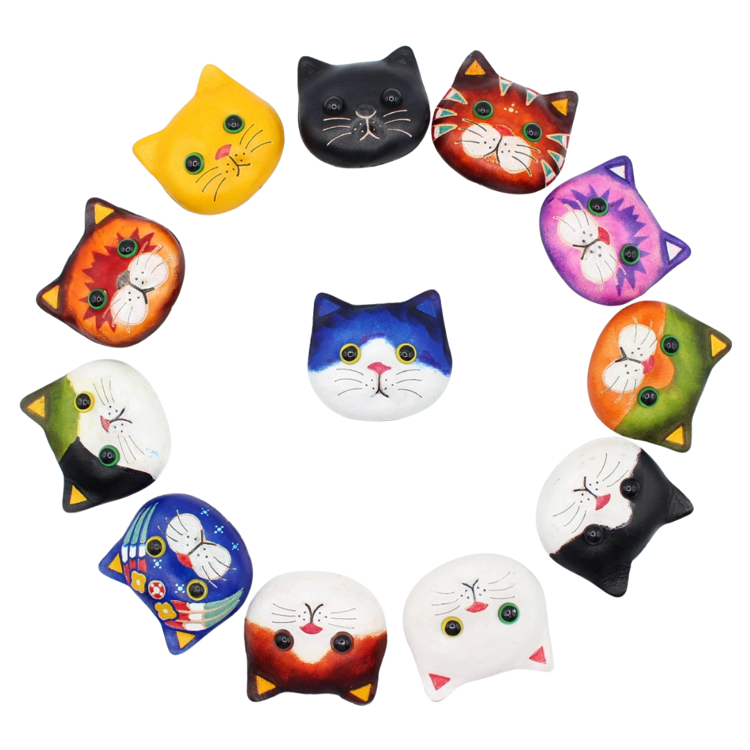 Assorted Leather Cat Magnet