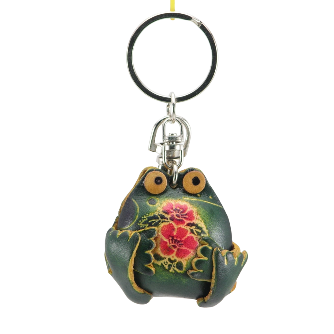 Leather Frog Keychain