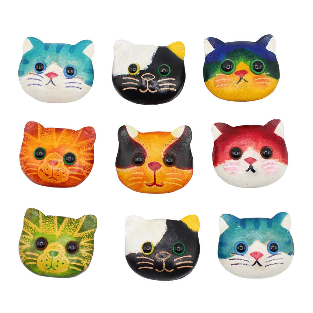 Assorted Mini Leather Cat Magnet