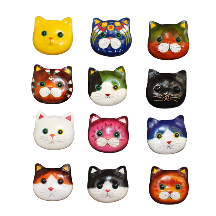 Assorted Mini Leather Cat Magnet
