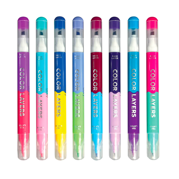 Color Layers Double Ended Layering Markers - Set of 8