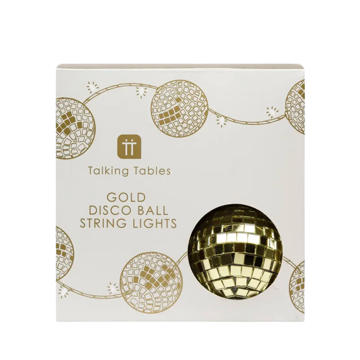 Gold Disco Ball String Lights