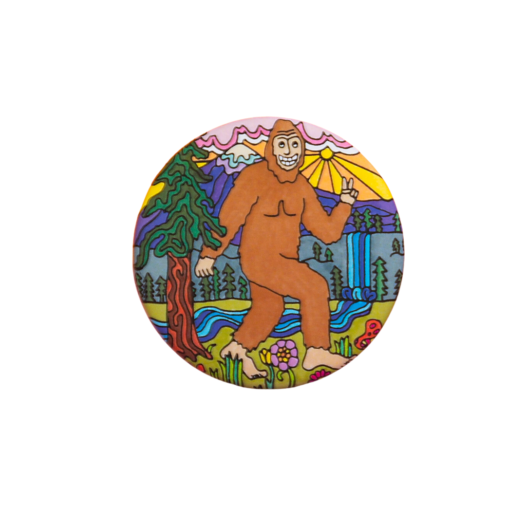 Bigfoot Round Magnet