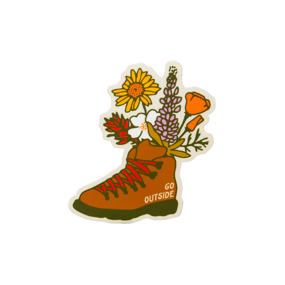 Go Outside Hiking Sticker