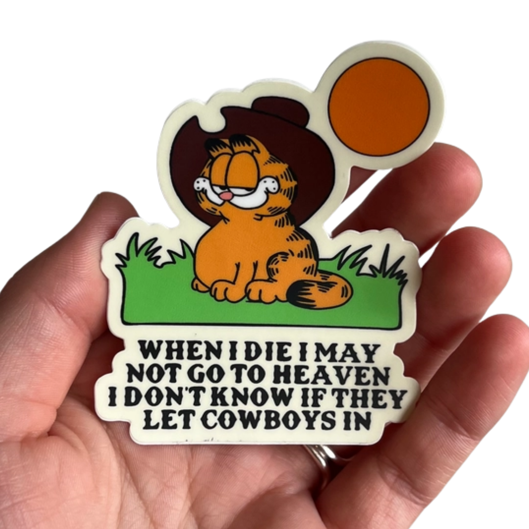 Cowboy Garfield Sticker