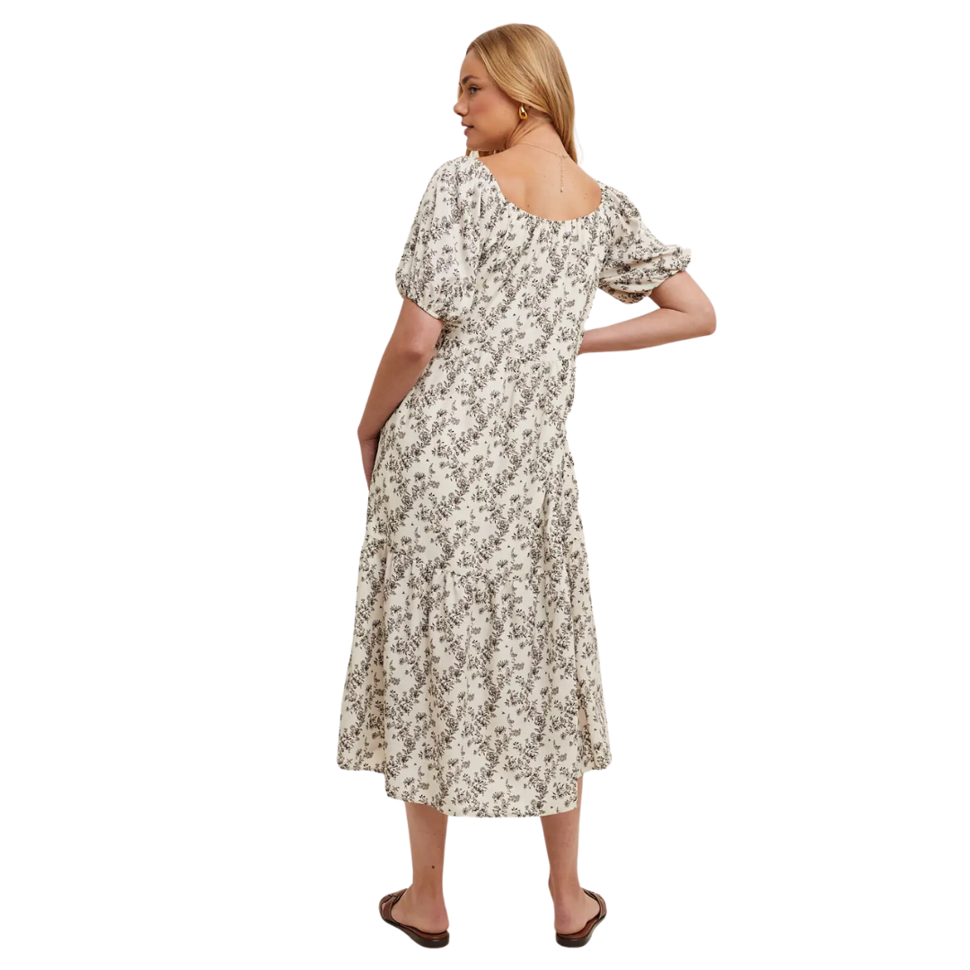 Floral Casual Midi Dress