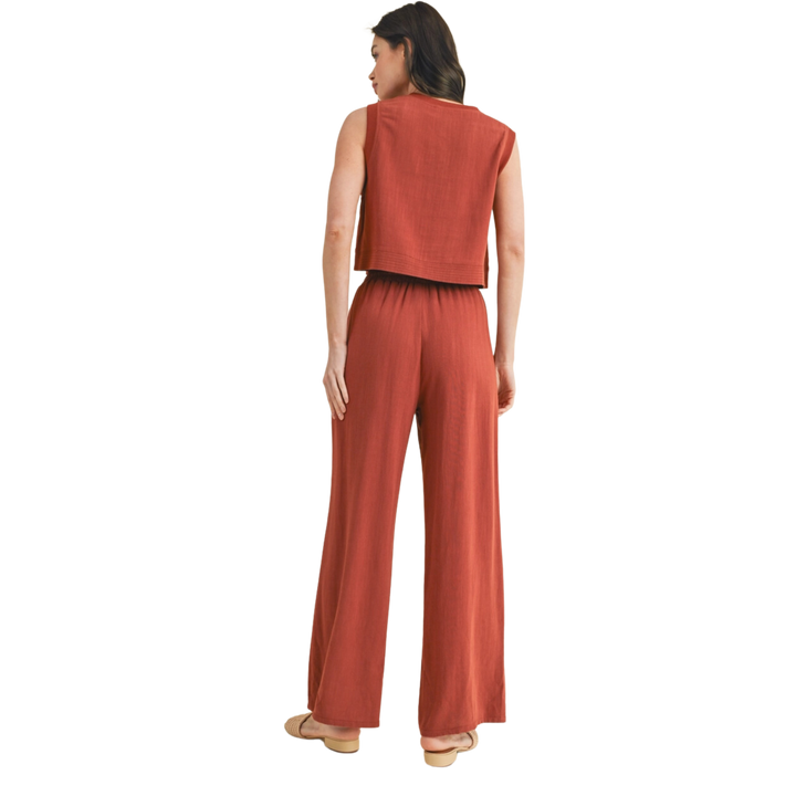 Linen Top and Pants Set