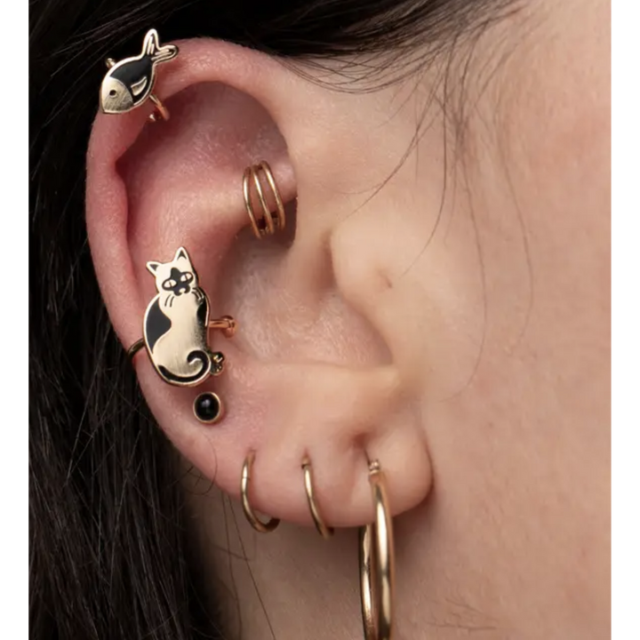 Cat & Fish Ear Cuffs