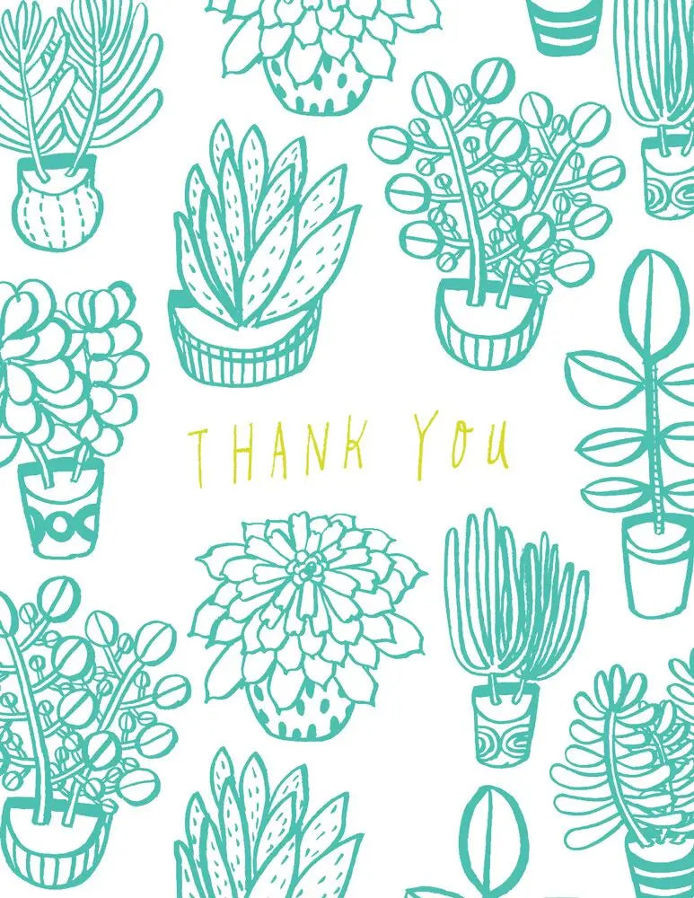 Succulent Thank You Card