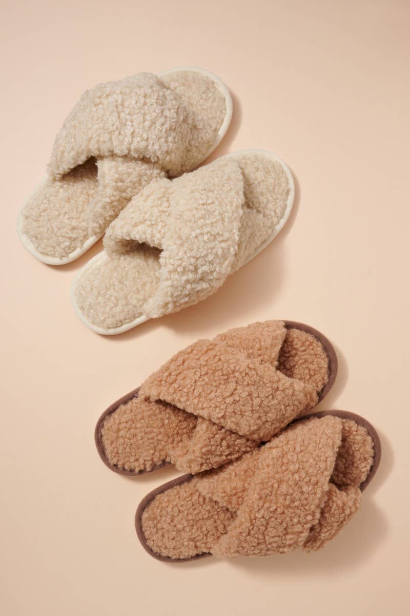 Teddy Sherpa Fur Slippers
