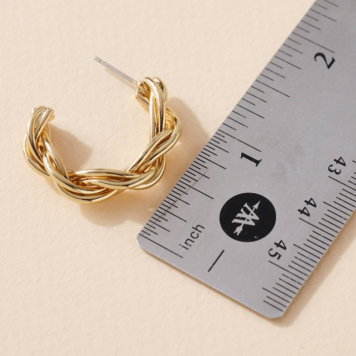 Twisted Metal Open Hoop Earrings