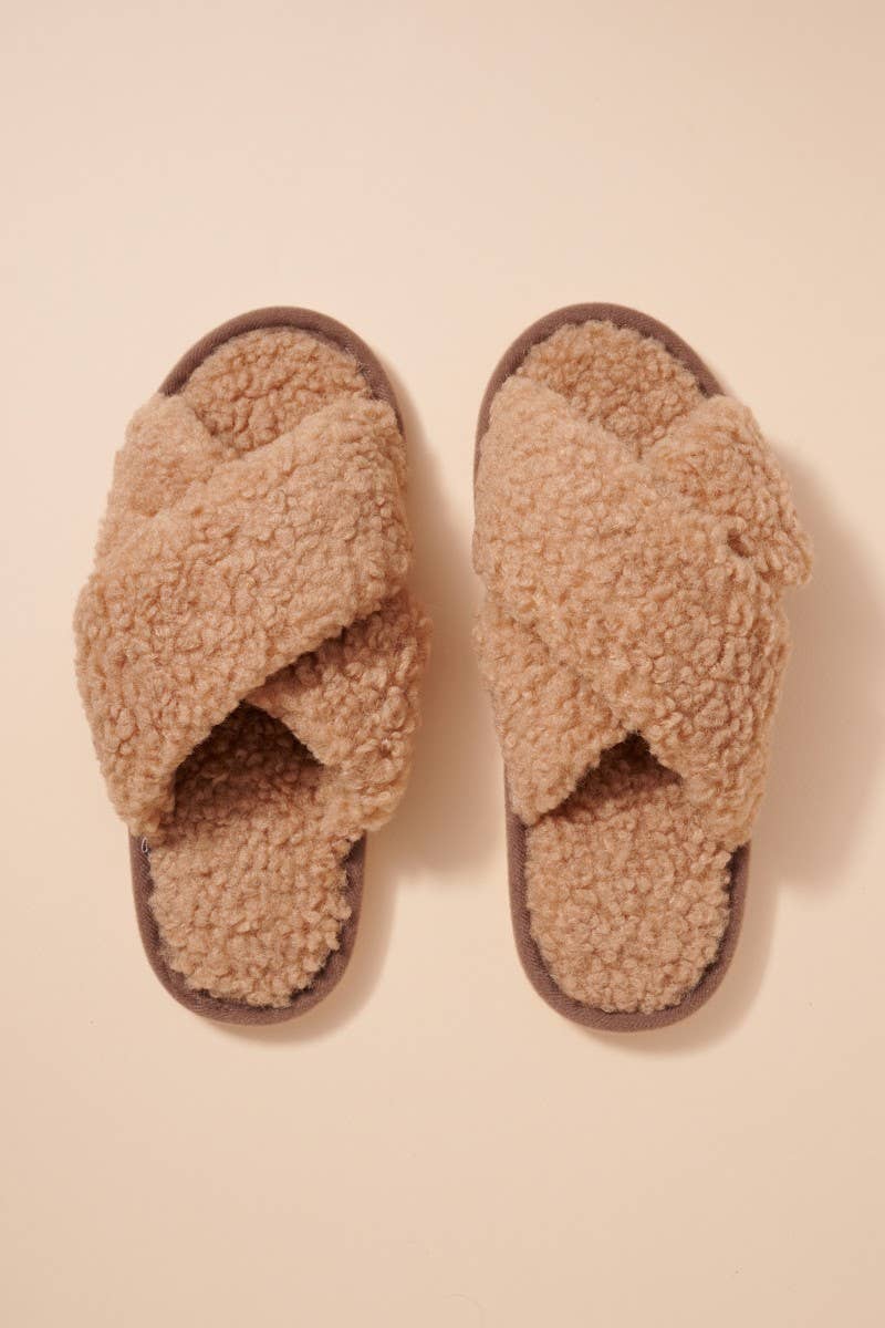 Teddy Sherpa Fur Slippers