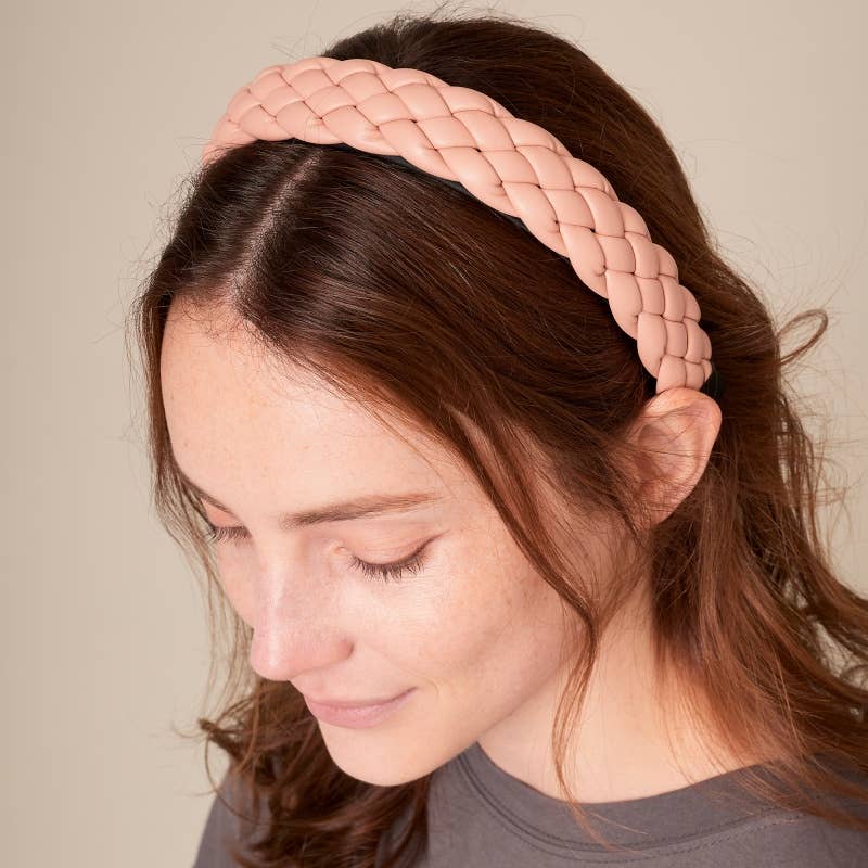 Thick Braided Leather Headband