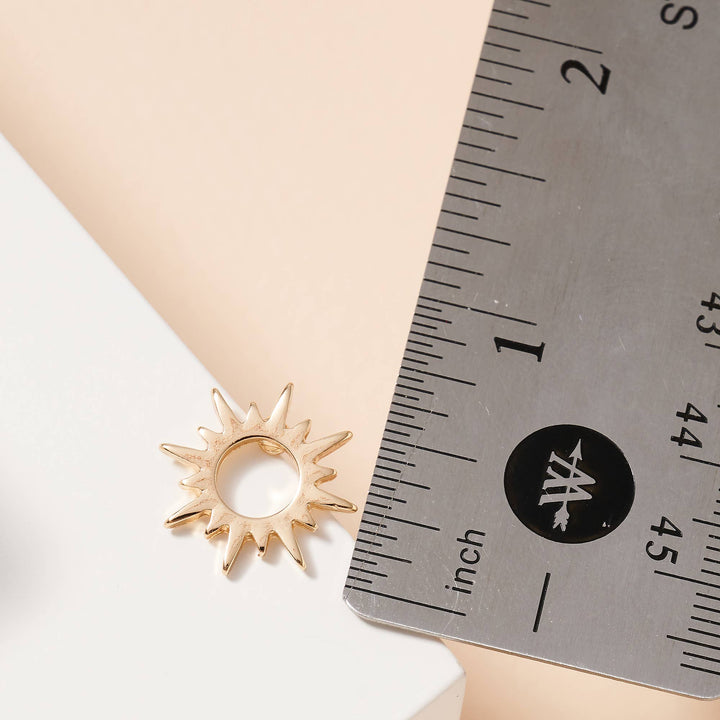 Sun Metal Stud Earrings