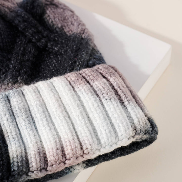 Tie Dye Print Knitted Beanie