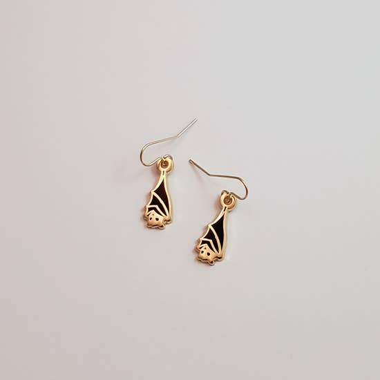 Hanging Bat Earrings