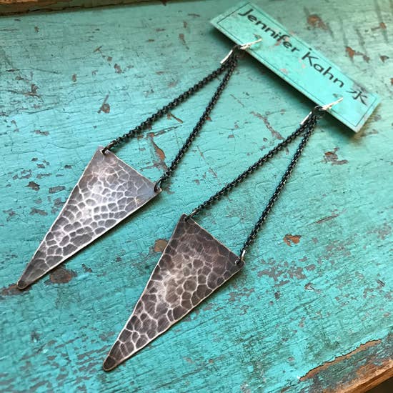 Long Triangle Earrings