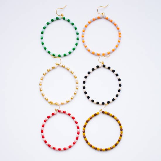 Extra Large Two Tone Dangle Hoops