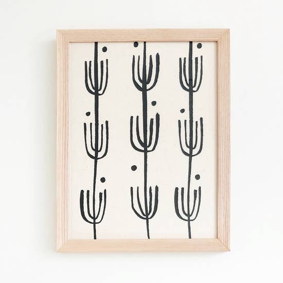 Saguaro Framed Textile