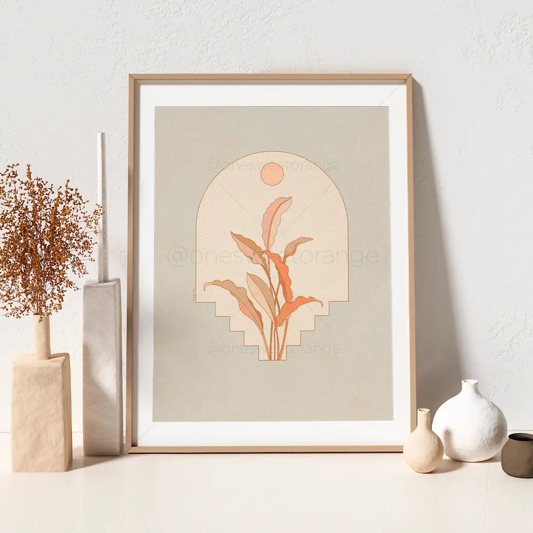 Palm Sunset Arch Print