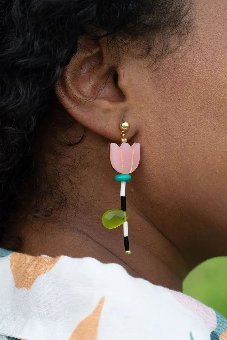Flower Mismatched Earrings