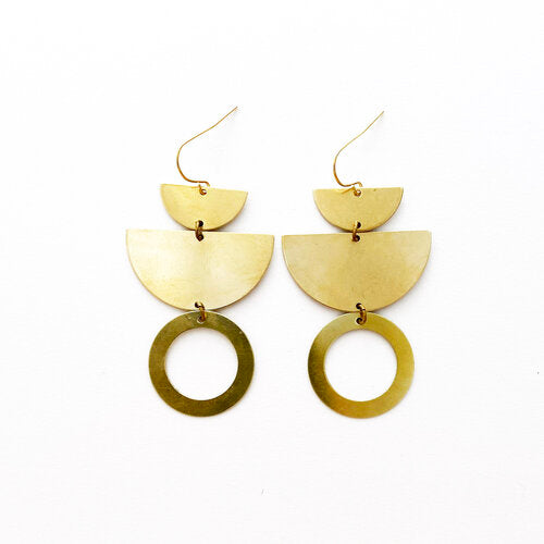 Brass Earrings No. 23