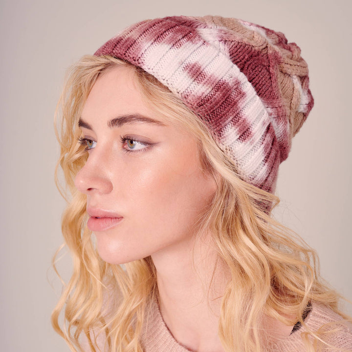 Tie Dye Print Knitted Beanie