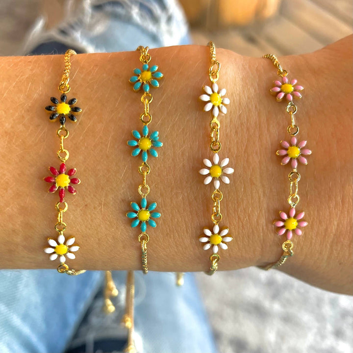 Daisy Gold Slider Bracelet