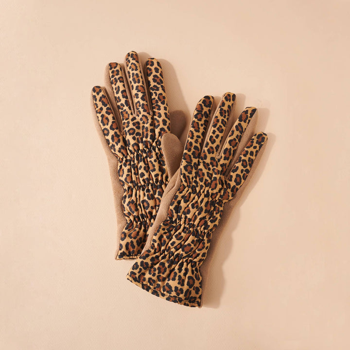 Leopard Print Seritte Touch Screen Gloves