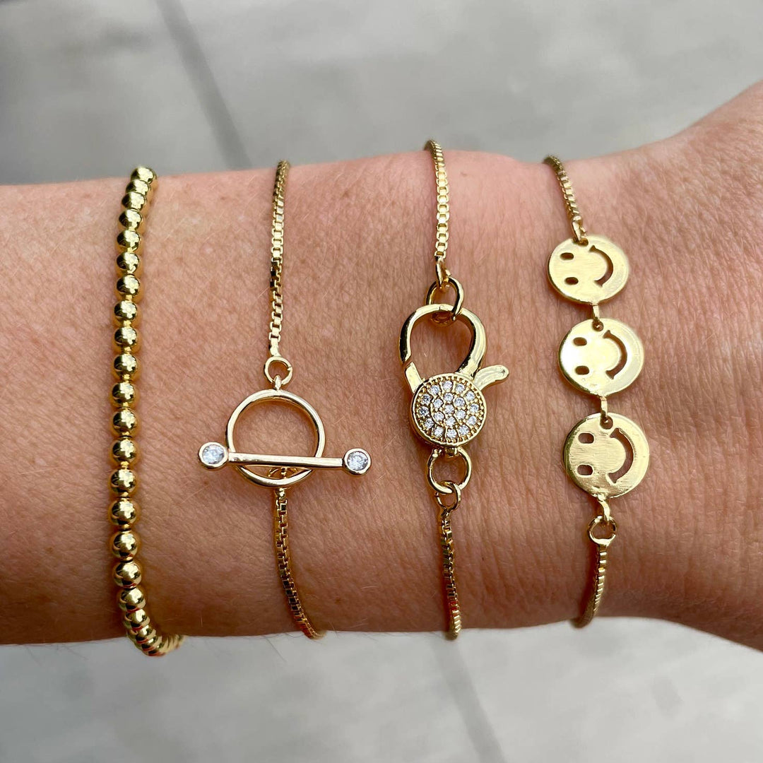 Celeste Gold Slider Bracelets