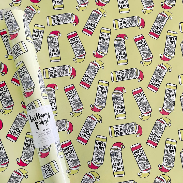 White Claw Christmas Wrapping Paper