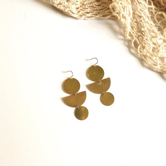 Brass Earrings No. 42