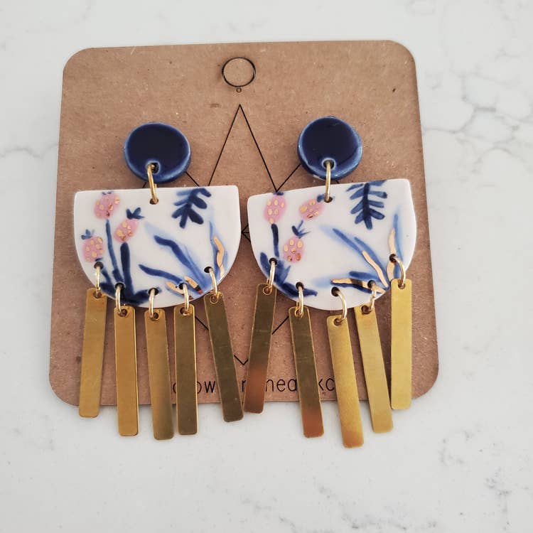 Botanical Tassel Earrings