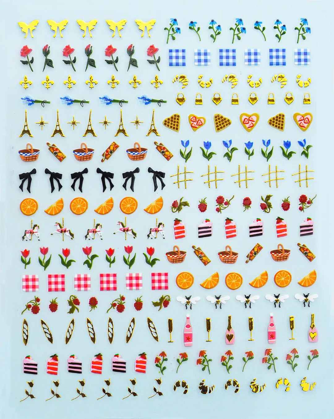 Nail Art Stickers - Picnic (Paris)