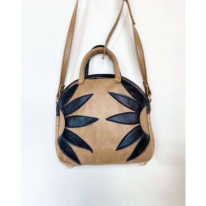 Crossbody Bowler Bag - Black-Eyed Susan Tan